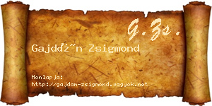 Gajdán Zsigmond névjegykártya